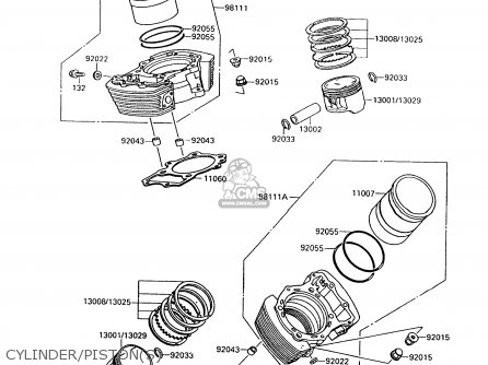 CYLINDER/PISTON(S) - VN1500A9 VULCAN 88 1995 USA CALIFORNIA CANADA