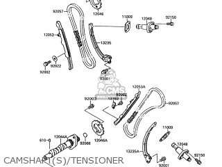 CAMSHAFT(S)/TENSIONER - VN1500A9 VULCAN 88 1995 USA CALIFORNIA CANADA