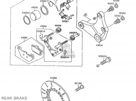 REAR BRAKE - VN1500A9 VULCAN 88 1995 USA CALIFORNIA CANADA