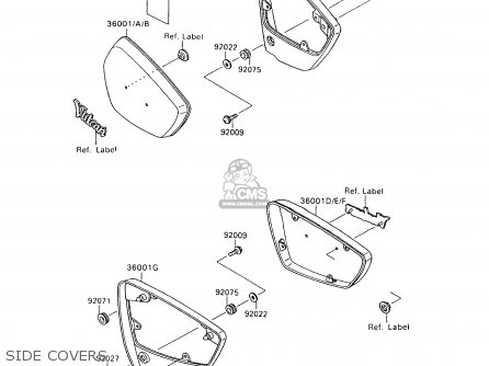SIDE COVERS - VN1500A9 VULCAN 88 1995 USA CALIFORNIA CANADA