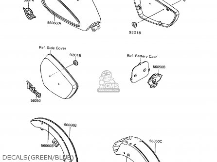 DECALS(GREEN/BLUE) - VN1500A9 VULCAN 88 1995 USA CALIFORNIA CANADA
