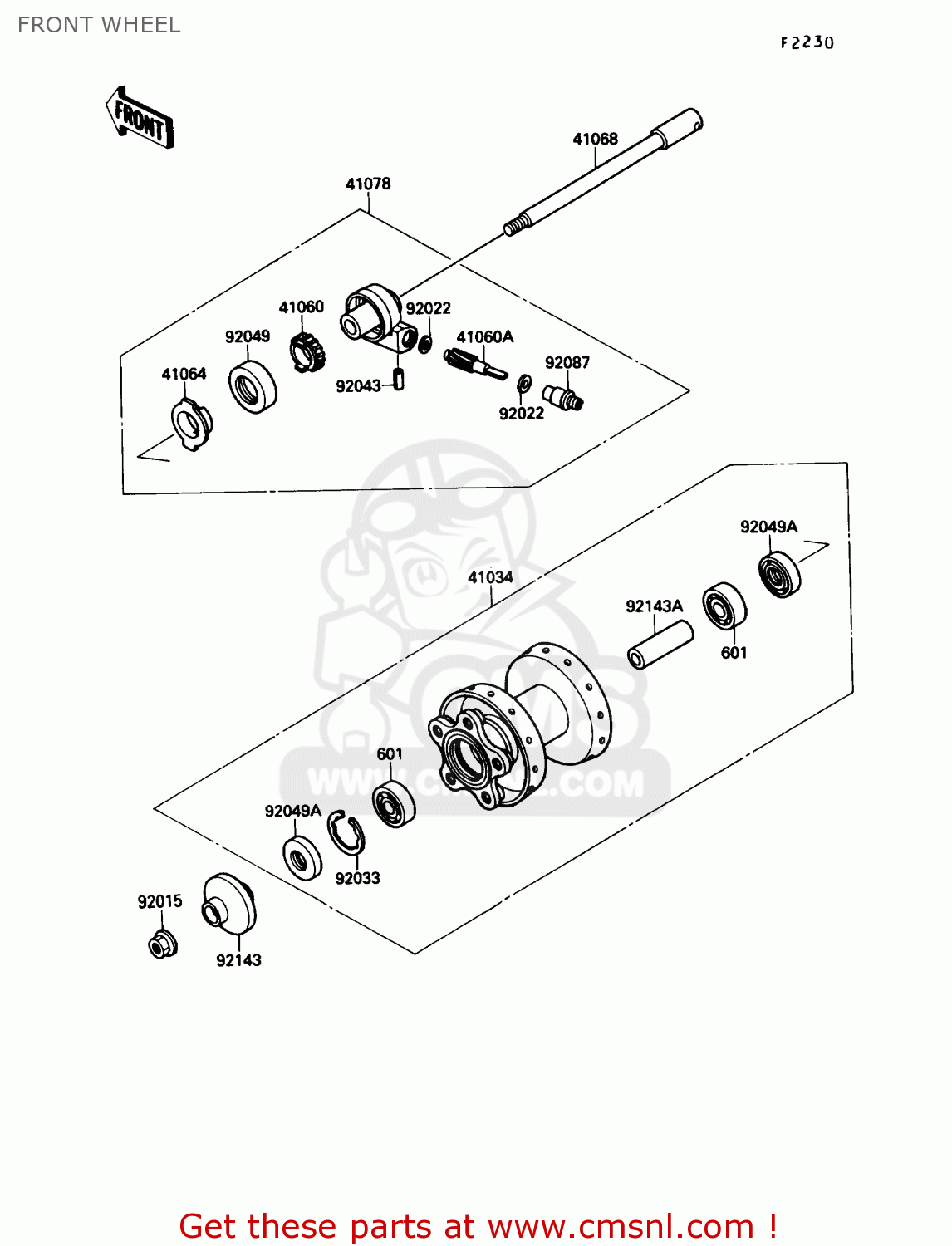 FRONT WHEEL VN1500B1 VN15SE 1987 USA CALIFORNIA