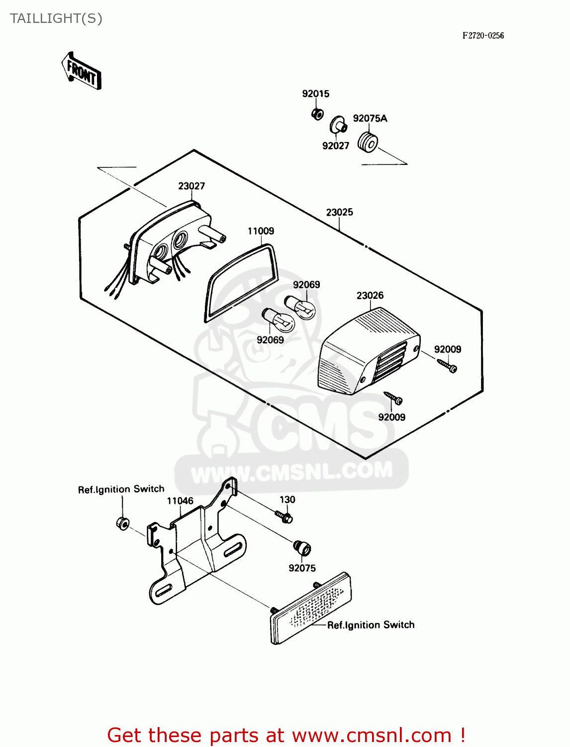 TAILLIGHT(S) VN1500B1 VN15SE 1987 USA CALIFORNIA