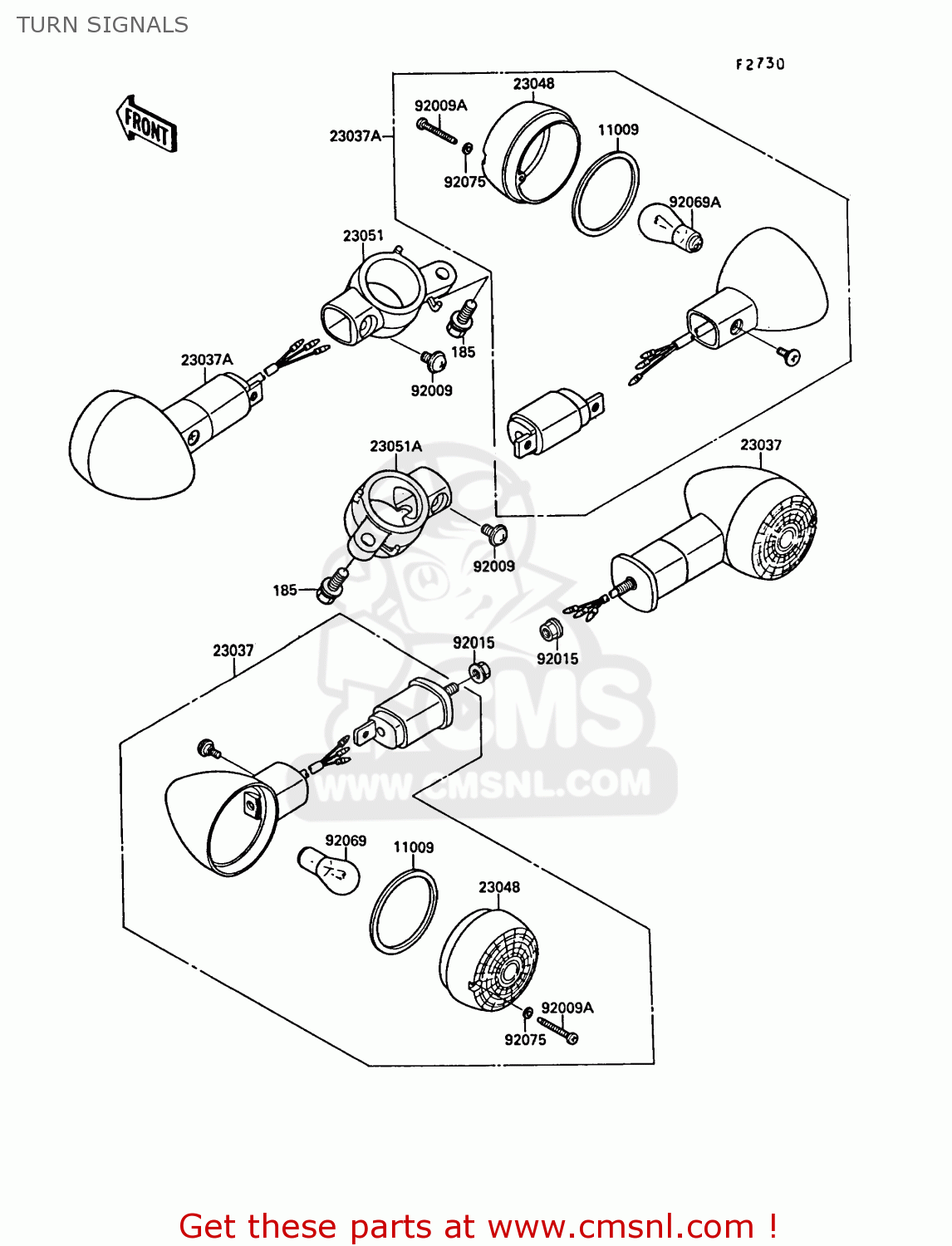 TURN SIGNALS VN1500B1 VN15SE 1987 USA CALIFORNIA