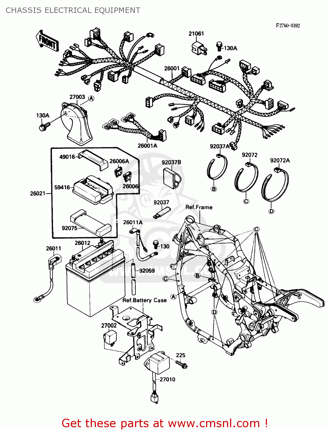 CHASSIS ELECTRICAL EQUIPMENT VN1500B1 VN15SE 1987 USA CALIFORNIA