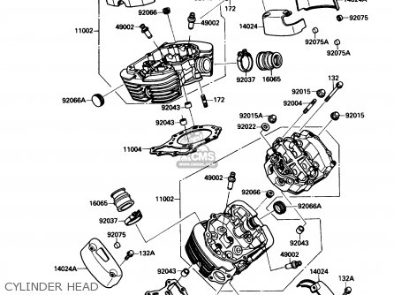 CYLINDER HEAD - VN1500B1 VN15SE 1987 USA CALIFORNIA