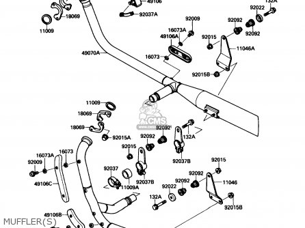 MUFFLER(S) - VN1500B1 VN15SE 1987 USA CALIFORNIA