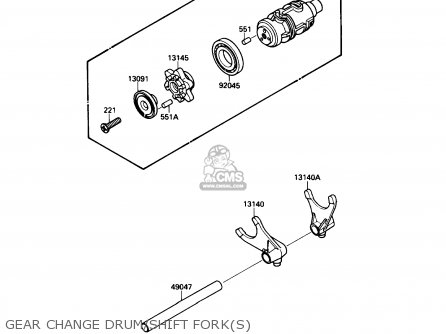 GEAR CHANGE DRUM/SHIFT FORK(S) - VN1500B1 VN15SE 1987 USA CALIFORNIA