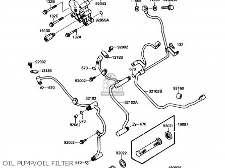 OIL PUMP/OIL FILTER - VN1500B1 VN15SE 1987 USA CALIFORNIA