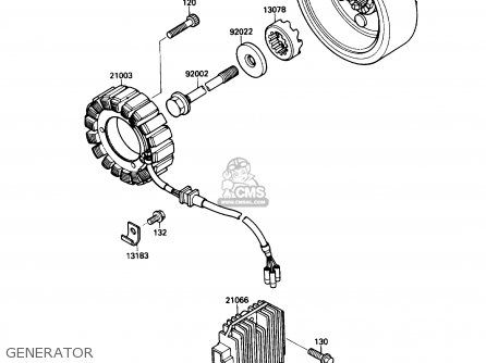 GENERATOR - VN1500B1 VN15SE 1987 USA CALIFORNIA
