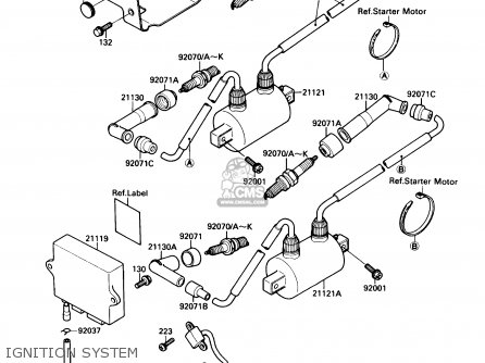 IGNITION SYSTEM - VN1500B1 VN15SE 1987 USA CALIFORNIA