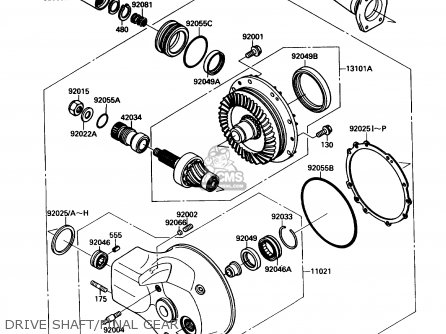DRIVE SHAFT/FINAL GEAR - VN1500B1 VN15SE 1987 USA CALIFORNIA