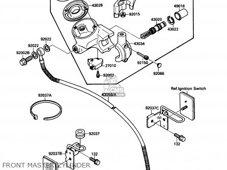 FRONT MASTER CYLINDER - VN1500B1 VN15SE 1987 USA CALIFORNIA