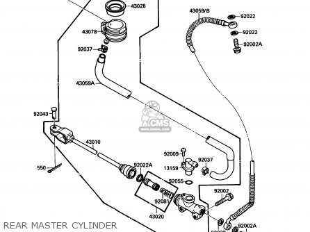 REAR MASTER CYLINDER - VN1500B1 VN15SE 1987 USA CALIFORNIA