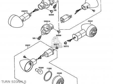 TURN SIGNALS - VN1500B1 VN15SE 1987 USA CALIFORNIA