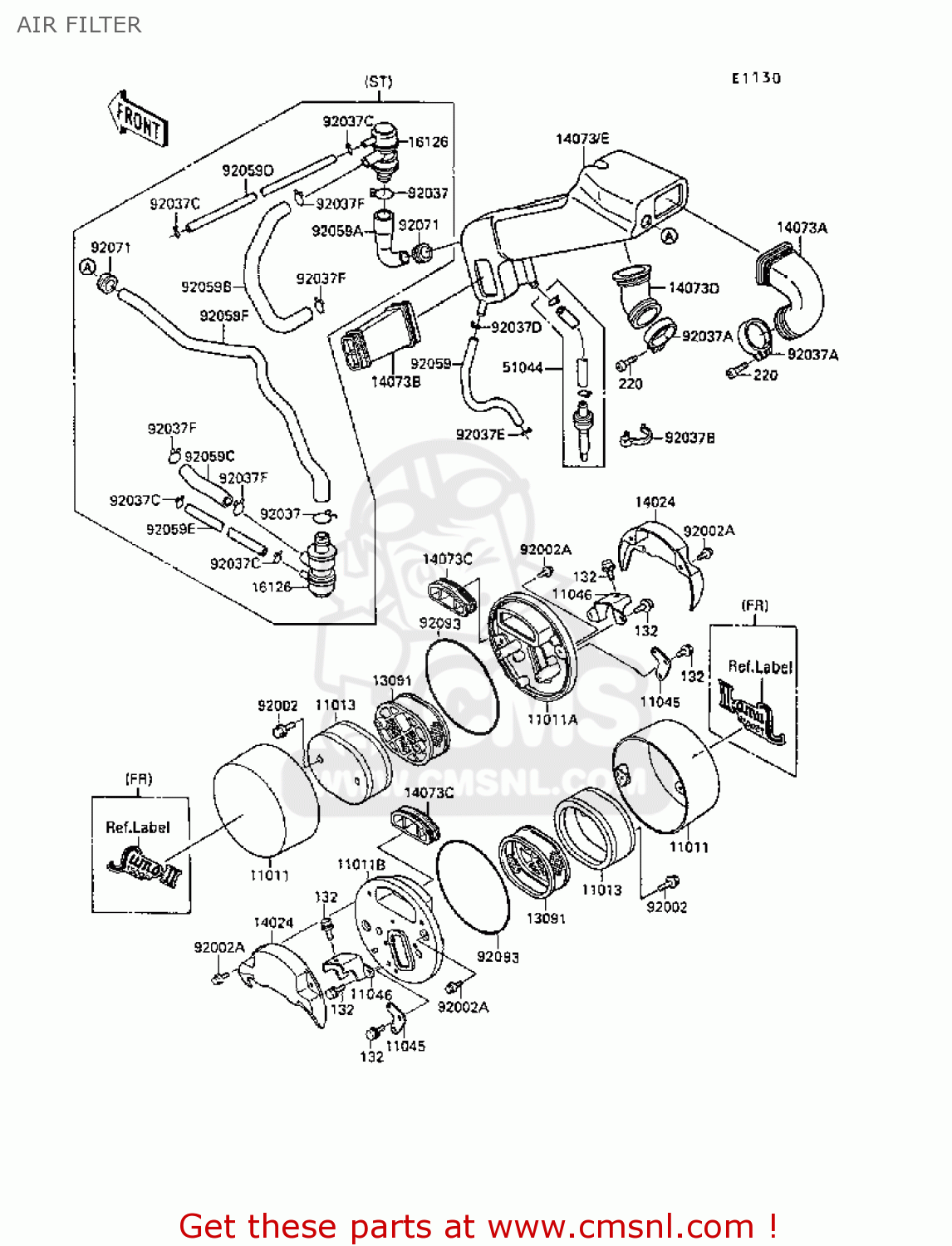 AIR FILTER VN1500B2 VN15SE 1988 EUROPE UK AR FG NR ST