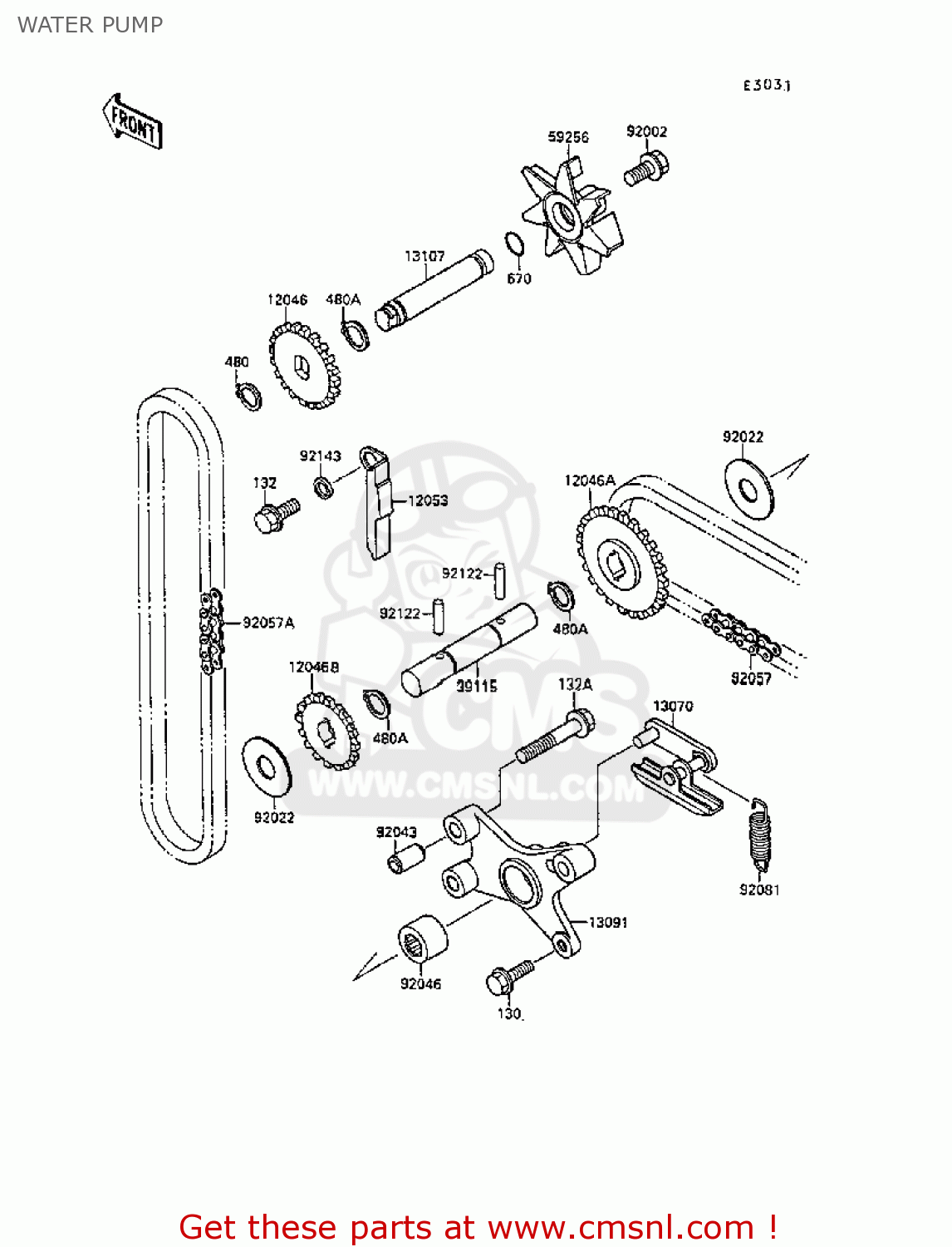 WATER PUMP VN1500B2 VN15SE 1988 EUROPE UK AR FG NR ST