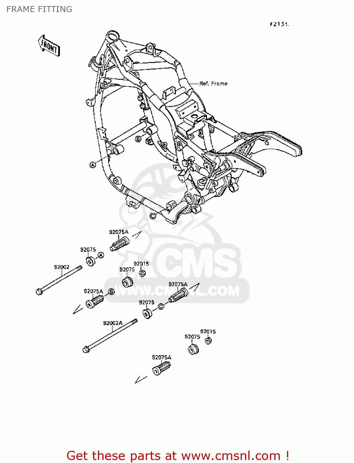 FRAME FITTING VN1500B2 VN15SE 1988 EUROPE UK AR FG NR ST