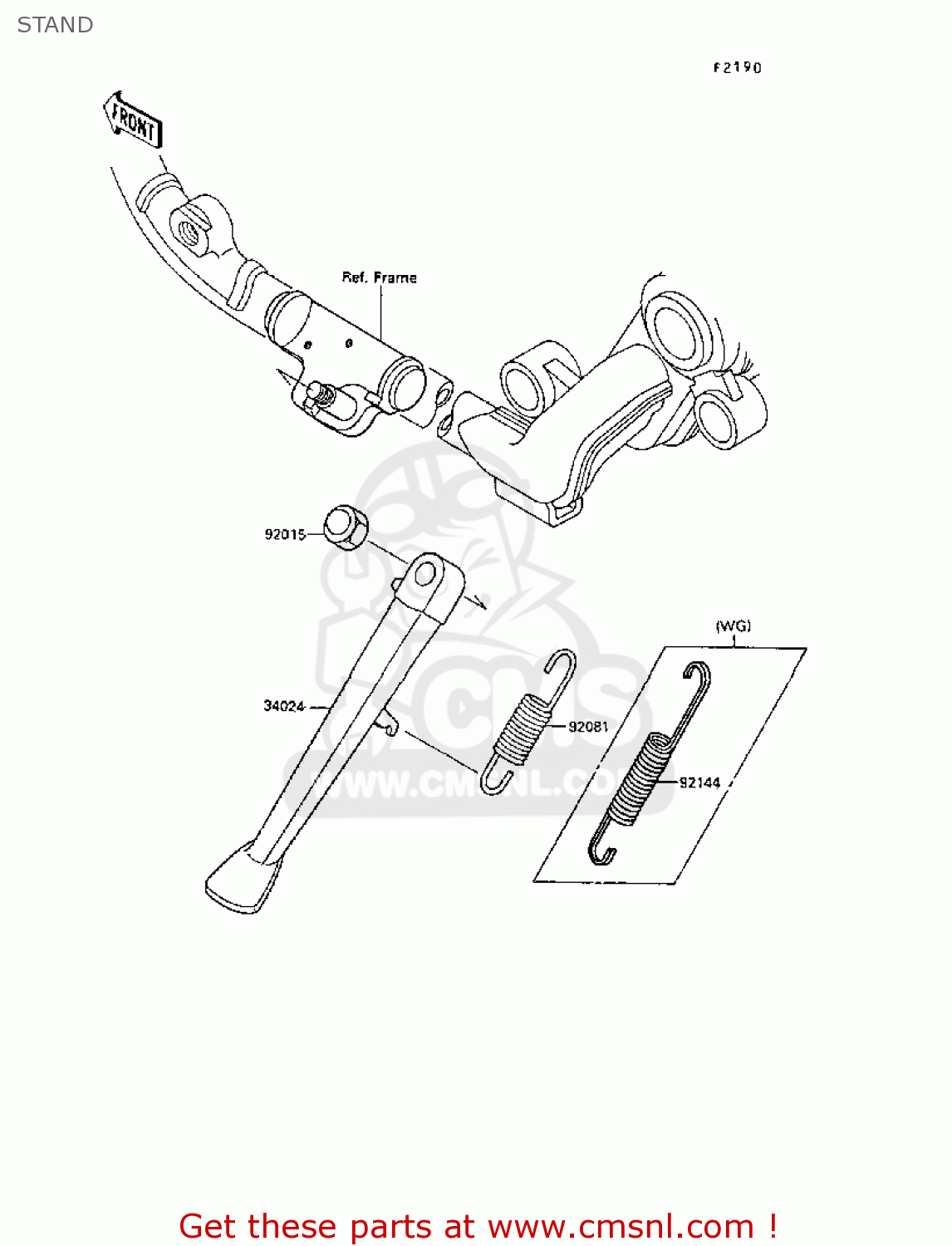 STAND VN1500B2 VN15SE 1988 EUROPE UK AR FG NR ST
