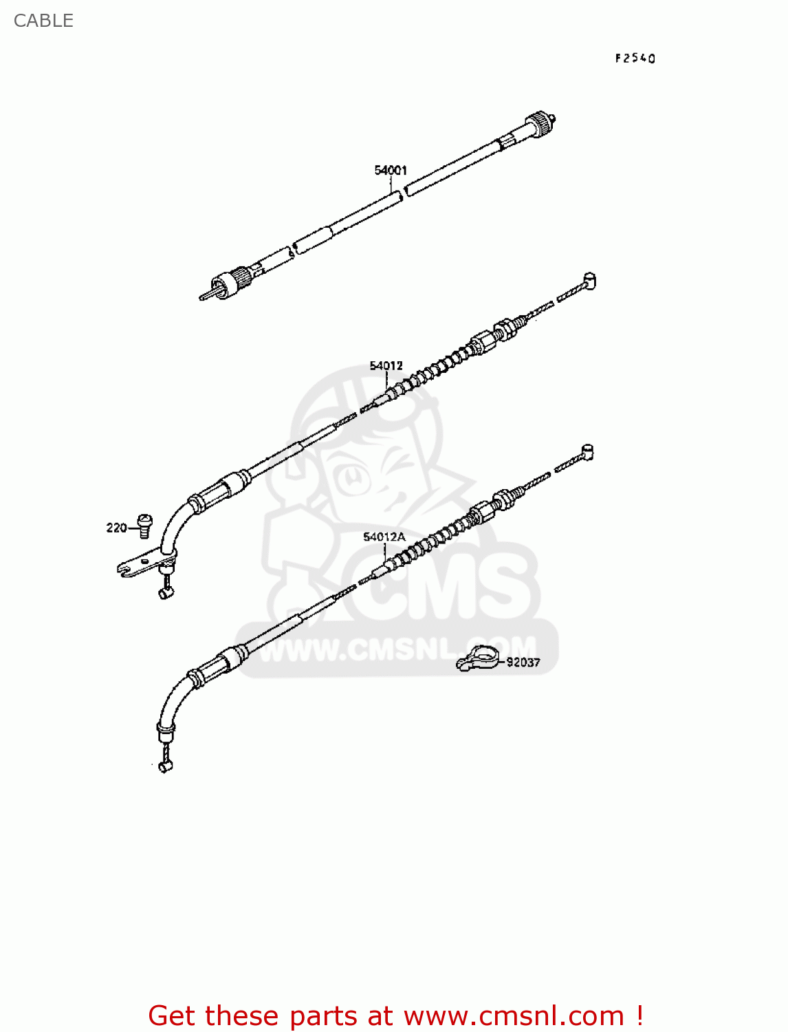 CABLE VN1500B2 VN15SE 1988 EUROPE UK AR FG NR ST