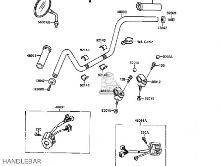HANDLEBAR - VN1500B2 VN15SE 1988 EUROPE UK AR FG NR ST