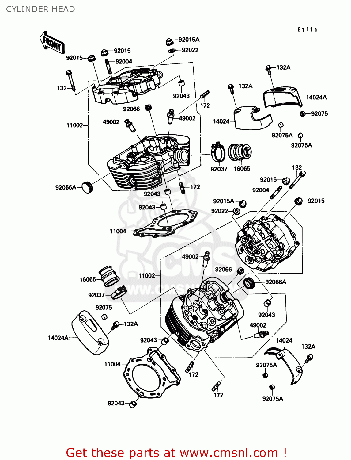 CYLINDER HEAD VN1500B2 VN15SE 1988 USA CALIFORNIA CANADA