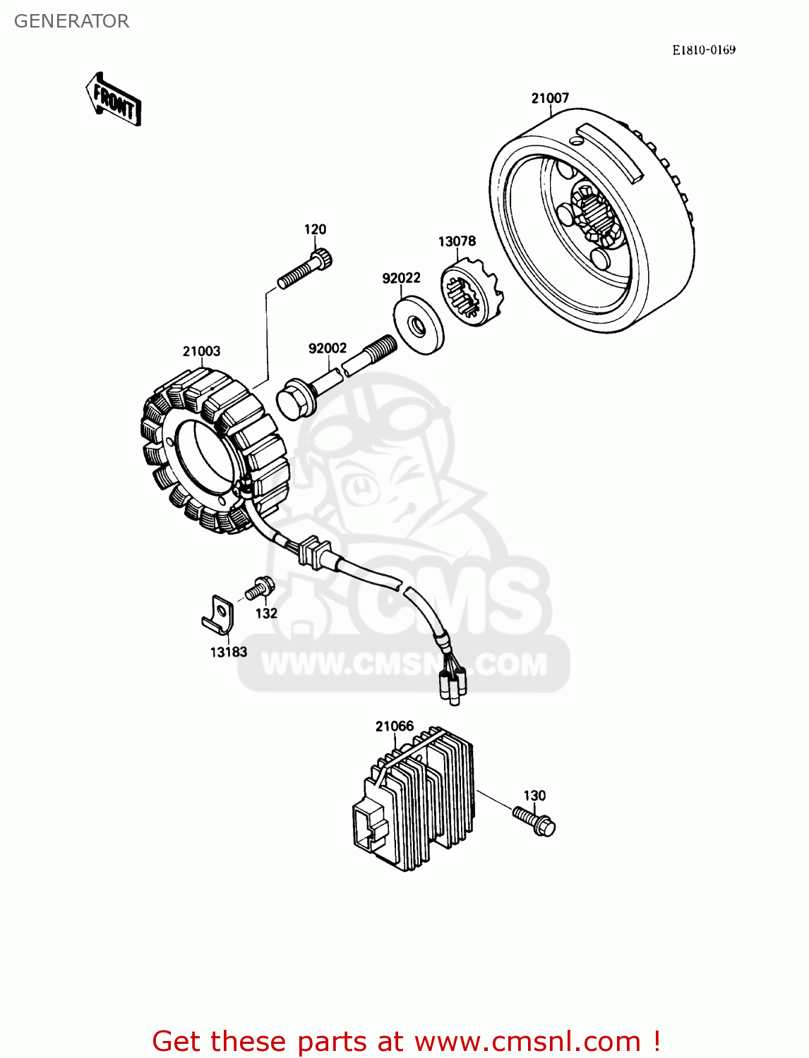 GENERATOR VN1500B2 VN15SE 1988 USA CALIFORNIA CANADA