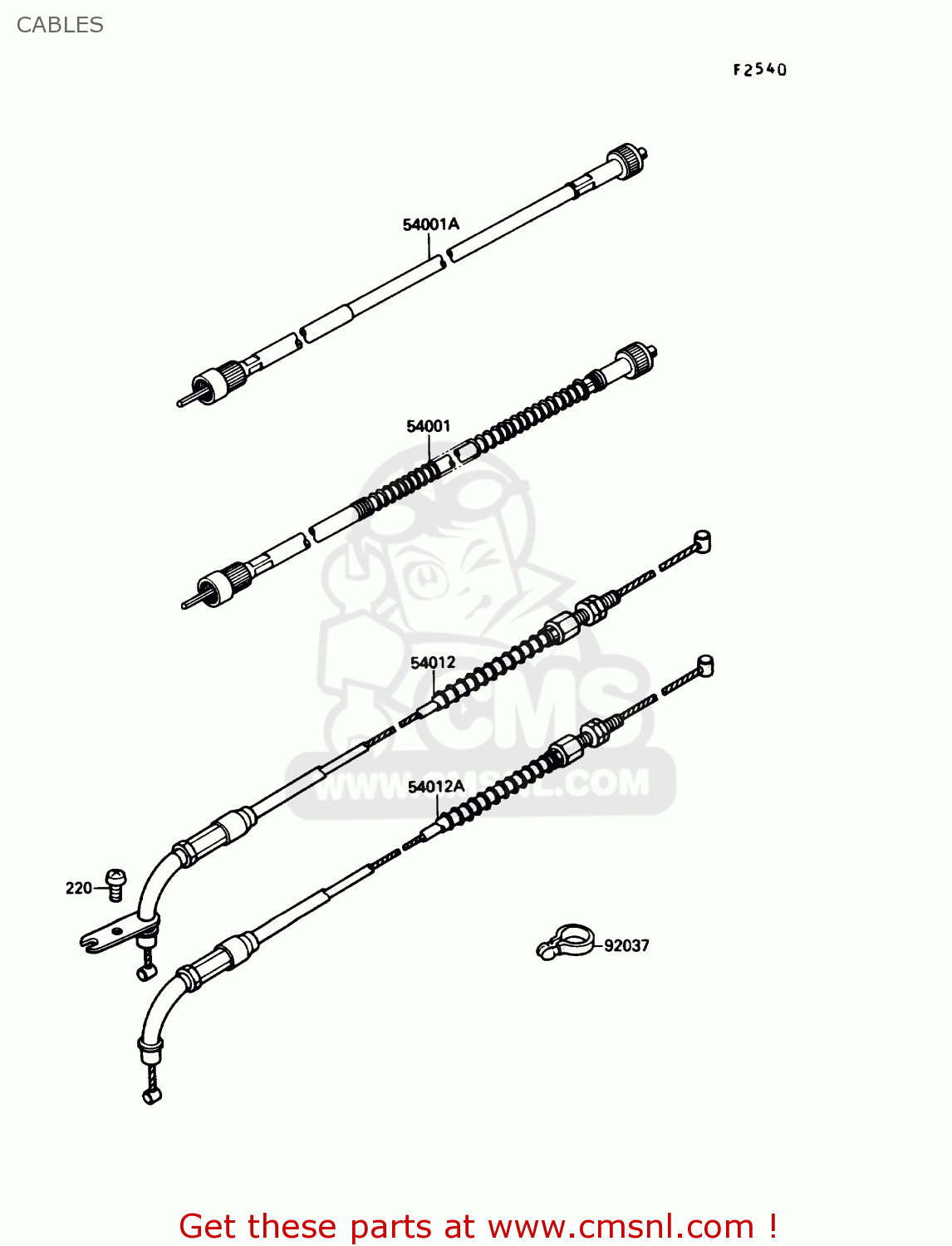 CABLES VN1500B2 VN15SE 1988 USA CALIFORNIA CANADA