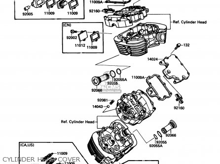 CYLINDER HEAD COVER - VN1500B2 VN15SE 1988 USA CALIFORNIA CANADA