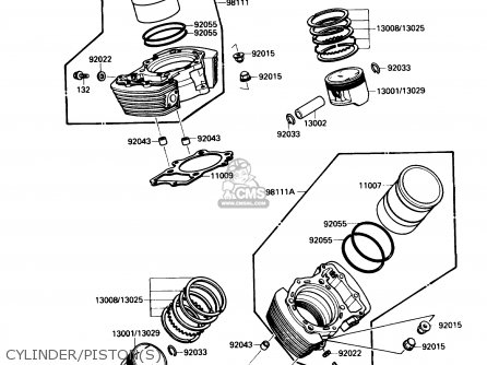 CYLINDER/PISTON(S) - VN1500B2 VN15SE 1988 USA CALIFORNIA CANADA
