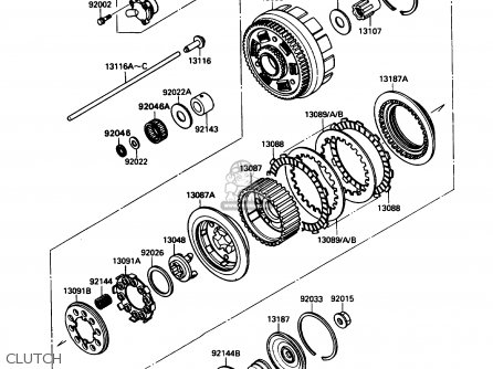 CLUTCH - VN1500B2 VN15SE 1988 USA CALIFORNIA CANADA