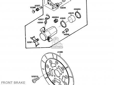 FRONT BRAKE - VN1500B2 VN15SE 1988 USA CALIFORNIA CANADA