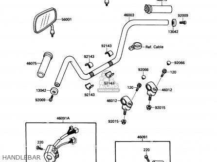 HANDLEBAR - VN1500B2 VN15SE 1988 USA CALIFORNIA CANADA