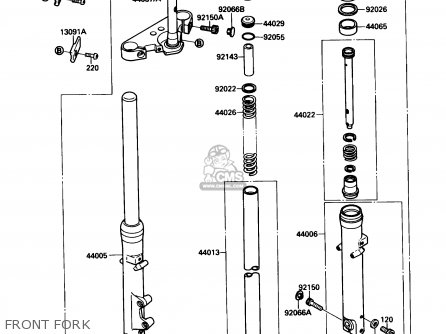 FRONT FORK - VN1500B2 VN15SE 1988 USA CALIFORNIA CANADA