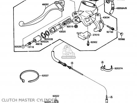 CLUTCH MASTER CYLINDER - VN1500B2 VN15SE 1988 USA CALIFORNIA CANADA