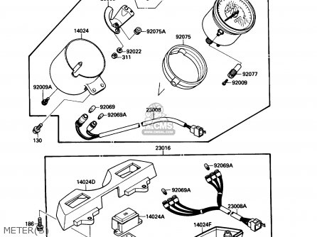 METER(S) - VN1500B2 VN15SE 1988 USA CALIFORNIA CANADA