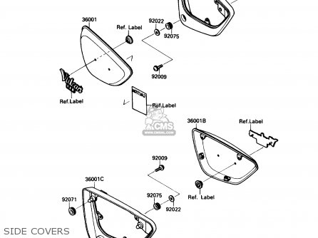 SIDE COVERS - VN1500B2 VN15SE 1988 USA CALIFORNIA CANADA