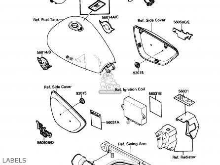 LABELS - VN1500B2 VN15SE 1988 USA CALIFORNIA CANADA