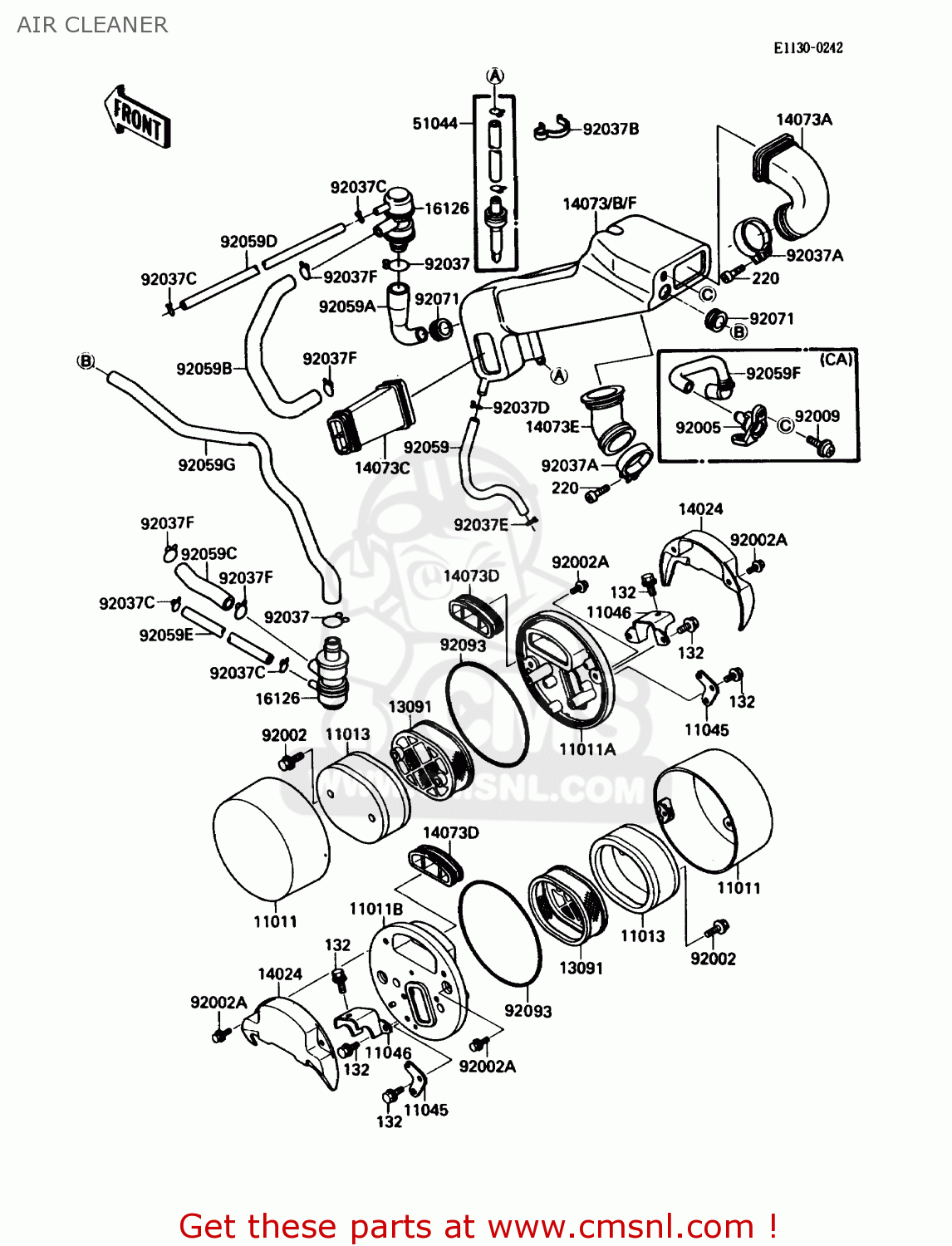 AIR CLEANER VN1500B3 VN15SE 1989 CANADA