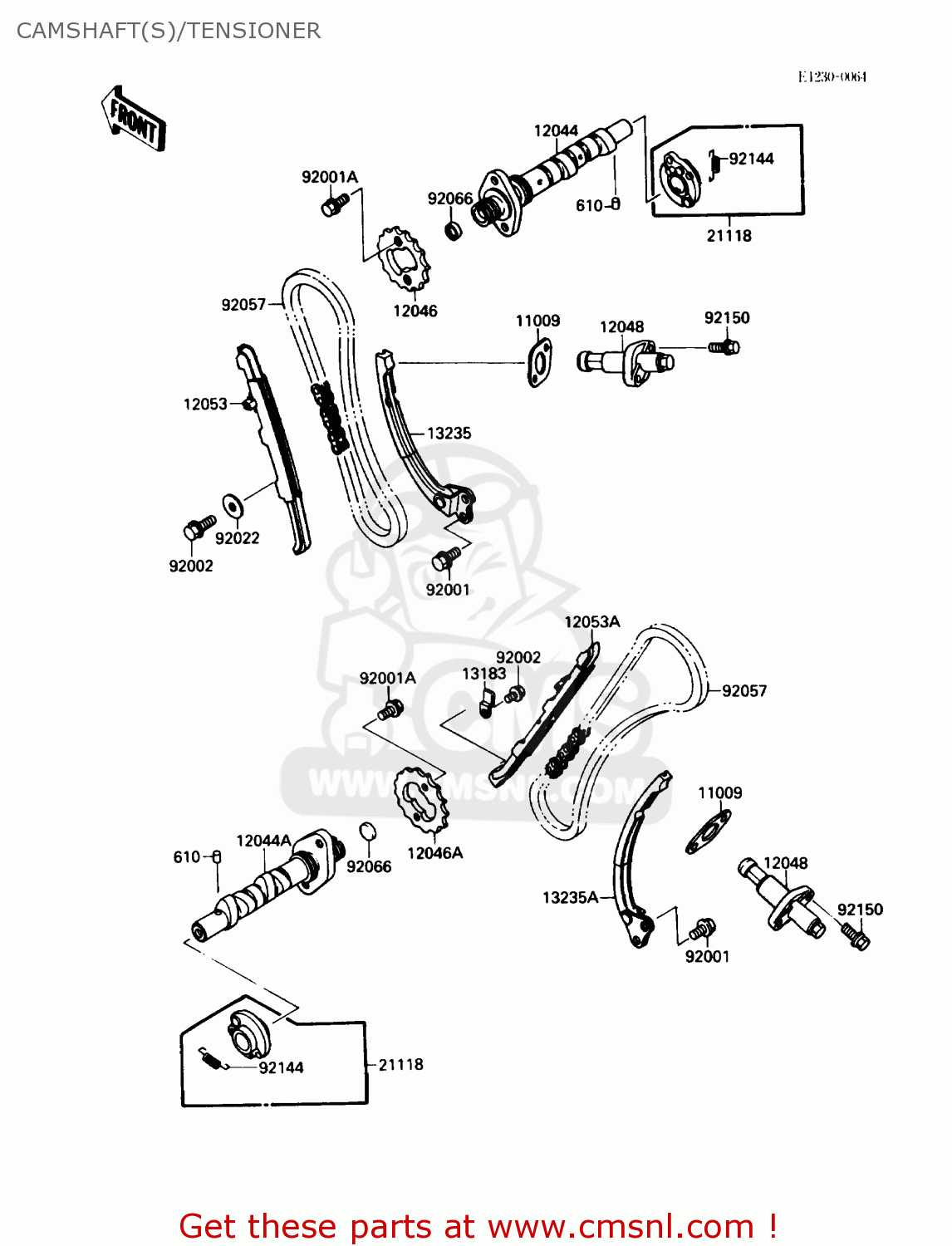 CAMSHAFT(S)/TENSIONER VN1500B3 VN15SE 1989 CANADA