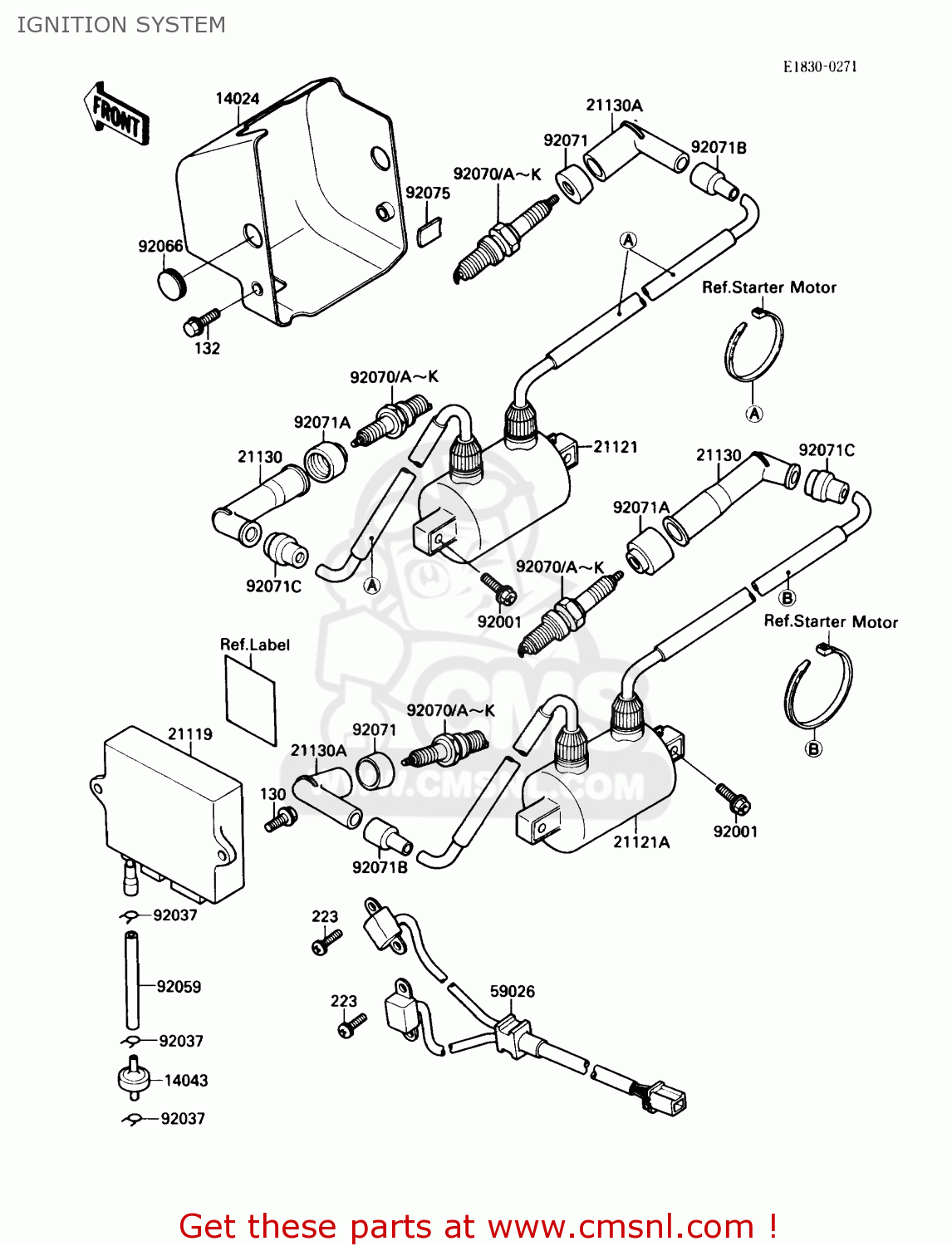 IGNITION SYSTEM VN1500B3 VN15SE 1989 CANADA