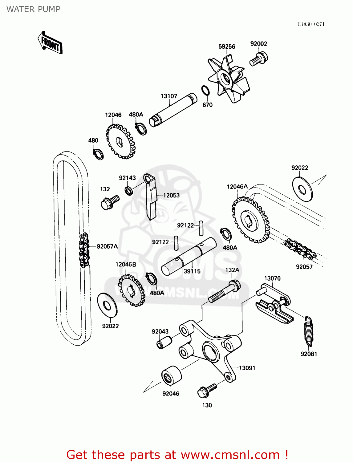 WATER PUMP VN1500B3 VN15SE 1989 CANADA