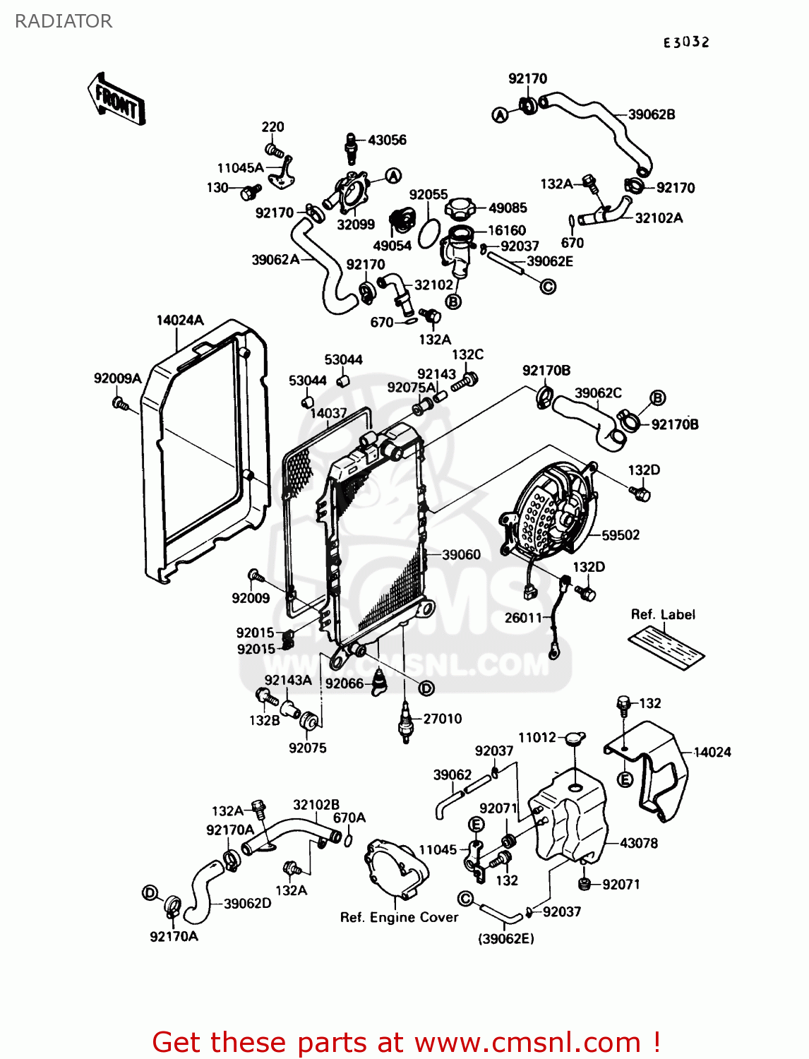 RADIATOR VN1500B3 VN15SE 1989 CANADA