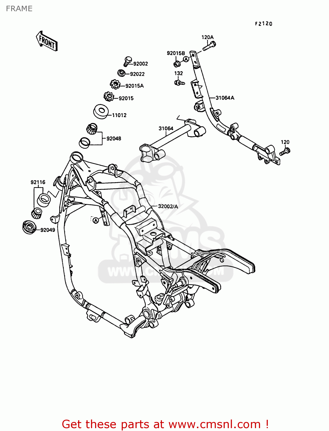 FRAME VN1500B3 VN15SE 1989 CANADA