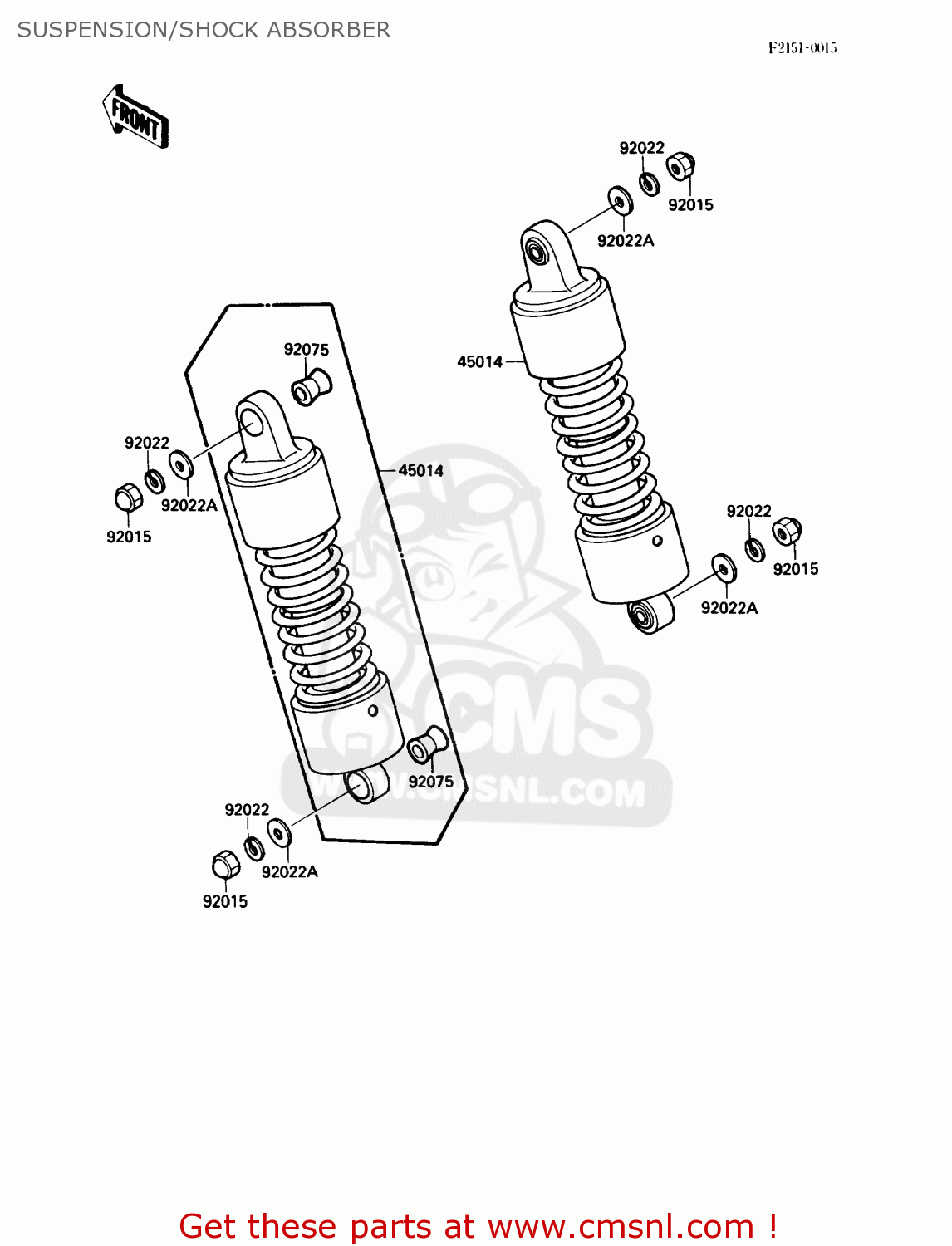 SUSPENSION/SHOCK ABSORBER VN1500B3 VN15SE 1989 CANADA