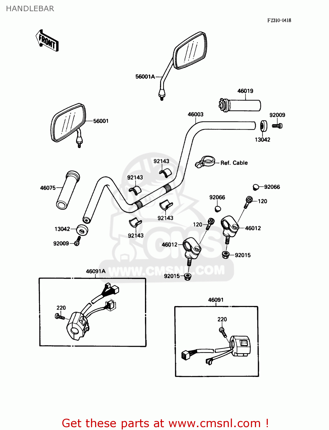 HANDLEBAR VN1500B3 VN15SE 1989 CANADA