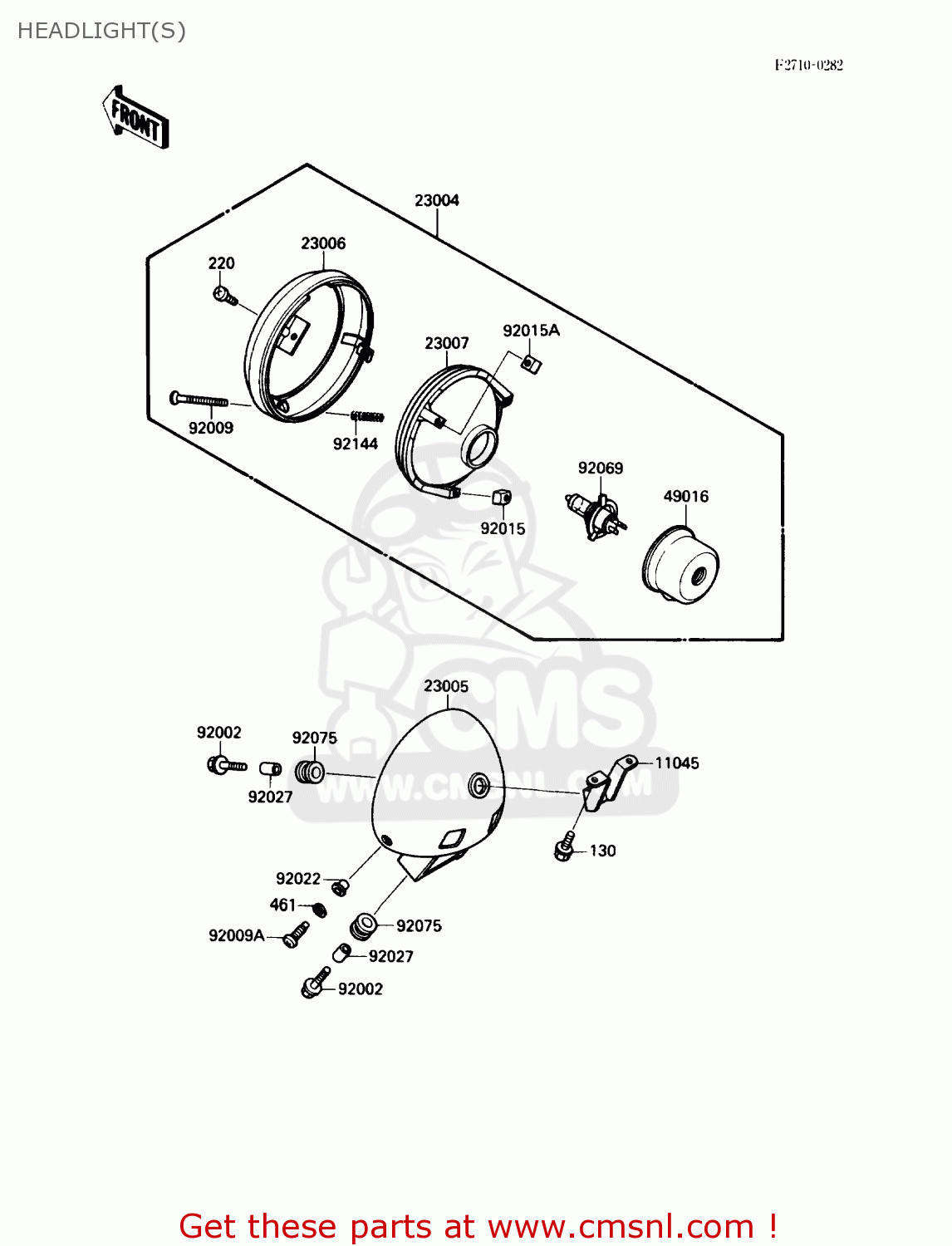 HEADLIGHT(S) VN1500B3 VN15SE 1989 CANADA