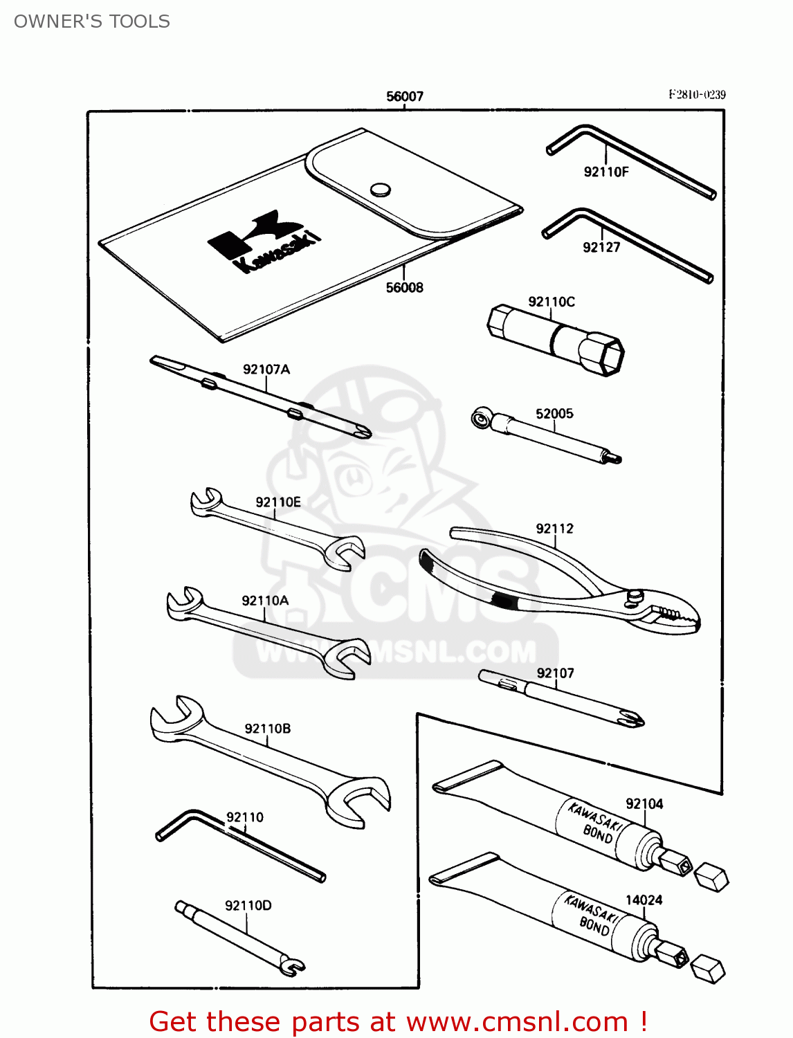 OWNER'S TOOLS VN1500B3 VN15SE 1989 CANADA