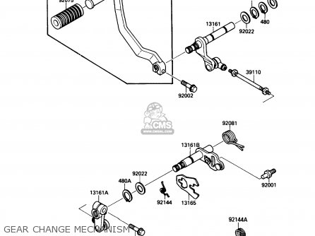 GEAR CHANGE MECHANISM - VN1500B3 VN15SE 1989 CANADA