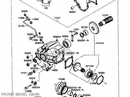 FRONT BEVEL GEAR - VN1500B3 VN15SE 1989 CANADA